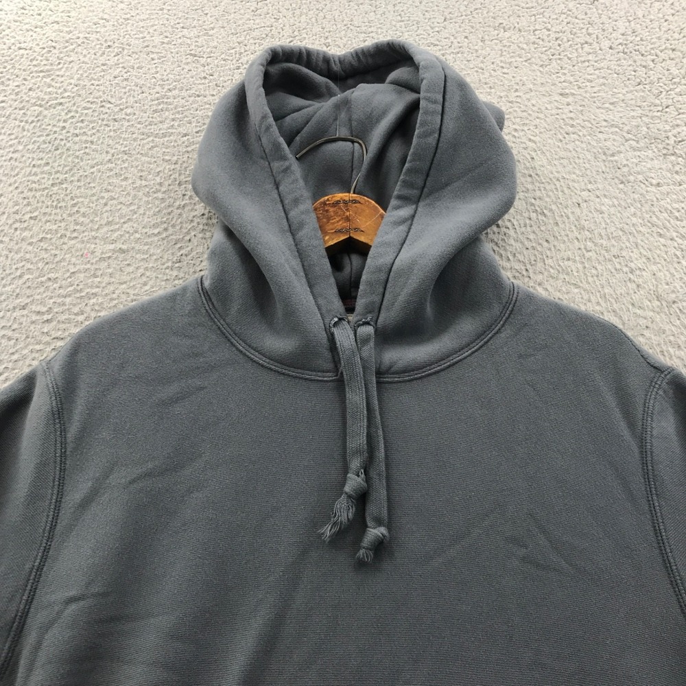 Todd Snyder X Champion Hoodie Mens Large Blue Metal Terry Swingman Pullover NEW